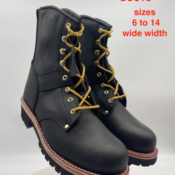 Tree Climbing/ Riding Black logger Men’s Full Grain Leather Upper Boots main image 11